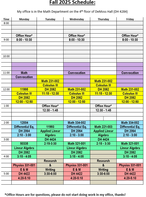 My Schedule.