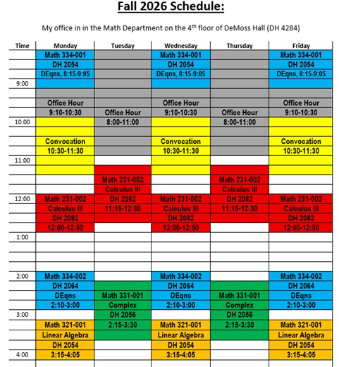 My Schedule.